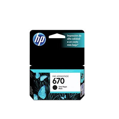 Tinta HP 670 (CZ113AL) Negro 250 páginas