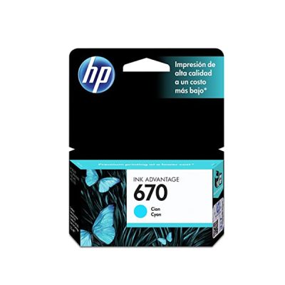 Tinta HP 670 (CZ114AL) Cian 300 páginas