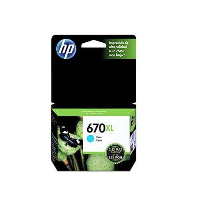 Tinta HP 670XL (CZ118AL) Cian 750 páginas