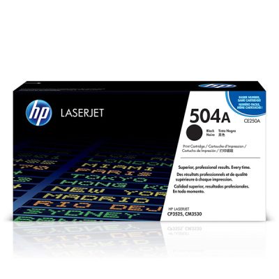 Tóner hp 504A (CE250A) Negro 5,000 páginas