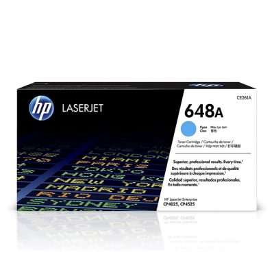 Tóner hp 648A (CE261A) Cian 11,000 páginas