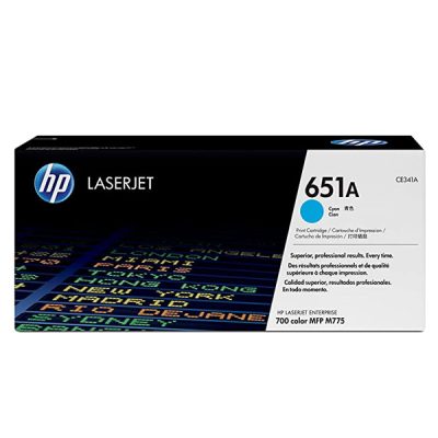 Tóner hp  651A (CE341A) Cian 16,000 páginas